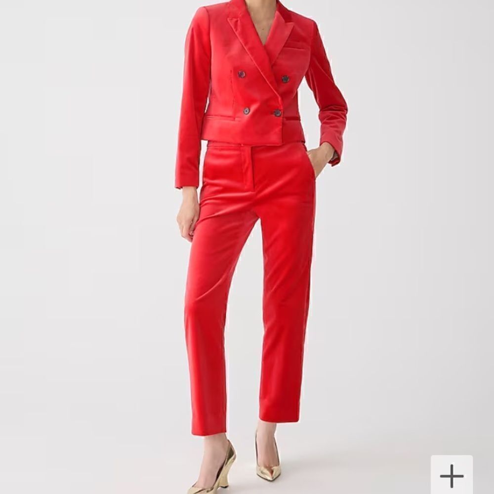 J.Crew Kate straight-leg pant in stretch velvet